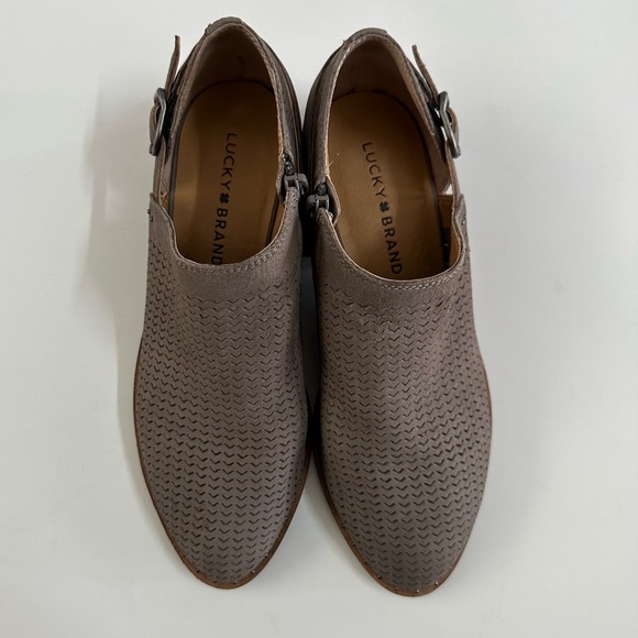 Lucky Brand Women's GAHIRO2 Ankle Bootie Boots Tan Leather Size 7 - Picture 2 of 6